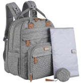BabbleRoo Extra Large Diaper Bag Backpack front view showing expandable 40L capacity for family travel