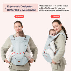 BabbleRoo Grow Carrier in front carry mode for hands-free outings and quick tasks.
