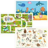 Babebay disposable placemats 40-pack on a table for mess-free meals
