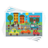 Babebay disposable placemats pack front shows a ready-to-use clean surface for meals