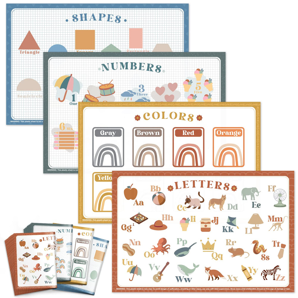 Babebay disposable placemats on a dining table provide clean, kid-friendly meals.