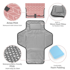 Babebay foldable travel changing pad with one-hand design for on-the-go use.