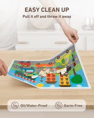 Babebay food-grade, BPA-free placemats provide a safe, worry-free dining surface