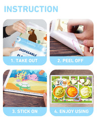 Babebay animal-alphabet design placemats engage kids during meals