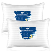 Babebay toddler pillow front view shows travel-ready 13x18 size.