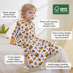 Babee Reshinee sleep sack with enclosed seams prevents irritation, keeping skin smooth