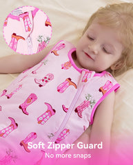 Babee Reshinee sleep sack with zipper guard protects delicate skin at night.