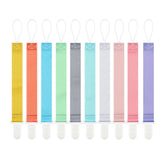 Babeine pacifier clips 10-pack patterns keep pacifiers within reach and stylish.
