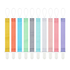 Babeine pacifier clips 10-pack patterns keep pacifiers within reach and stylish.