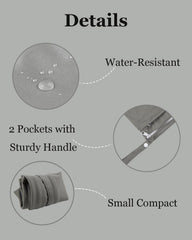 babeine Lightweight wet-dry bag folds flat for travel and handbag storage.