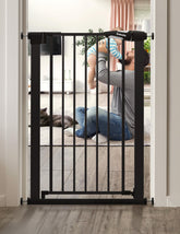 BABELIO 36-inch tall narrow baby gate mounted in doorway for safety