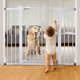 BABELIO 36in tall baby gate in white for safe doorways and stairs