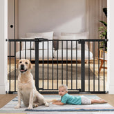 BABELIO 36-tall baby gate in doorway demonstrates wide opening fit for doorways