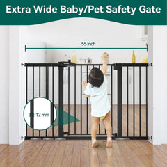 BABELIO auto-close gate angle-close demonstrates hands-free doorway closing for safer passage
