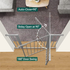BABELIO auto-close with hold-open feature enables hands-free doorway use.