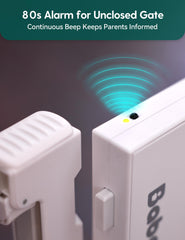 BABELIO baby gate alarm system signals when not fully closed.