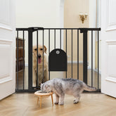 BABELIO gate-cat-door-adjustable in action keeps cats safe at doorways.