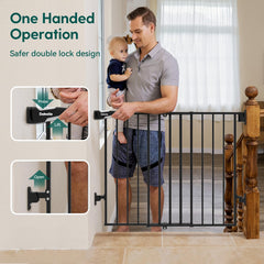 BABELIO hardware-mounted gate ensures drill-installation for a sturdy barrier.