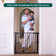 BABELIO baby gate lock indicator shows red or green status at a glance.
