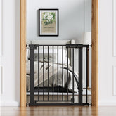 BABELIO baby gate wide walk-through for easy passage with a stroller.