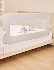 BABELIO bed rail 59-wide swing-down design supports safe bed exits for toddlers.