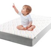 BABELIO crib mattress dual-sided design supports infants and toddlers with tailored comfort