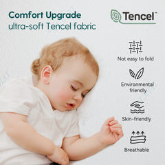 BABELIO dual-sided-baby-mattress supports growing infants and toddlers with adjustable firmness.