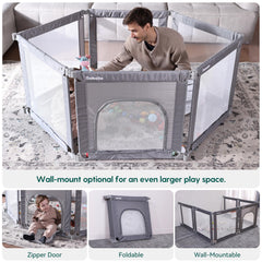 Babelio foldable playpen compact storage ideal for travel and quick transitions.