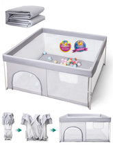 BABELIO Foldable Playpen setup two steps for quick on the go assembly