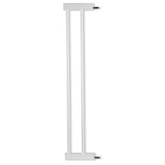 BABELIO metal baby gate extender side view shows extra width for doorways