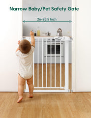 BABELIO narrow gate being installed in a doorway for quick setup