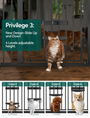 BABELIO New Version Baby Gate adjustable width 29-40 inches for hallways and stairs