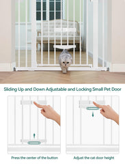 BABELIO new version baby gate auto-close hold-open feature in action