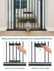 BABELIO New Version Baby Gate for stairs shows tool-free setup