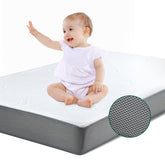BABELIO premium memory foam crib mattress cover top — breathable, skin-friendly surface for restful naps