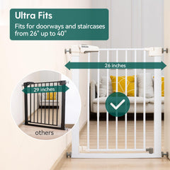 BABELIO safety gate one-hand operation eases adult passage.