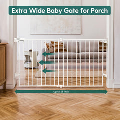 BABELIO hardware-mounted stair gate fits stairs and bannisters for secure home setup