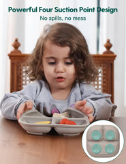 BABELIO dishwasher-safe plate being cleaned to highlight quick cleanup.