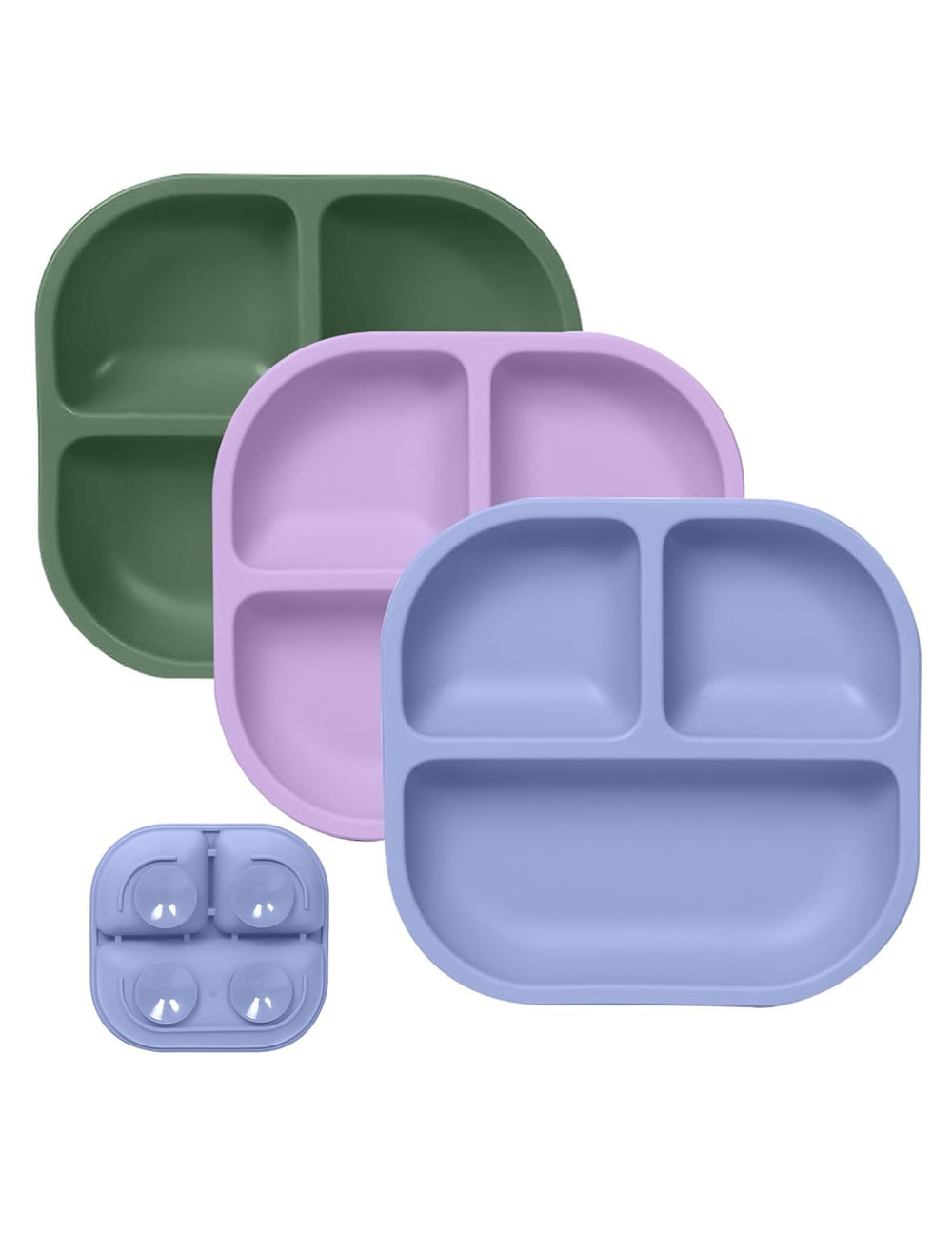 BABELIO suction-plate on tray provides mess-free meals for babies during mealtime.