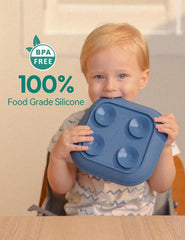 BABELIO suction plates four-suction-cups demonstrate a strong grip to minimize spills.