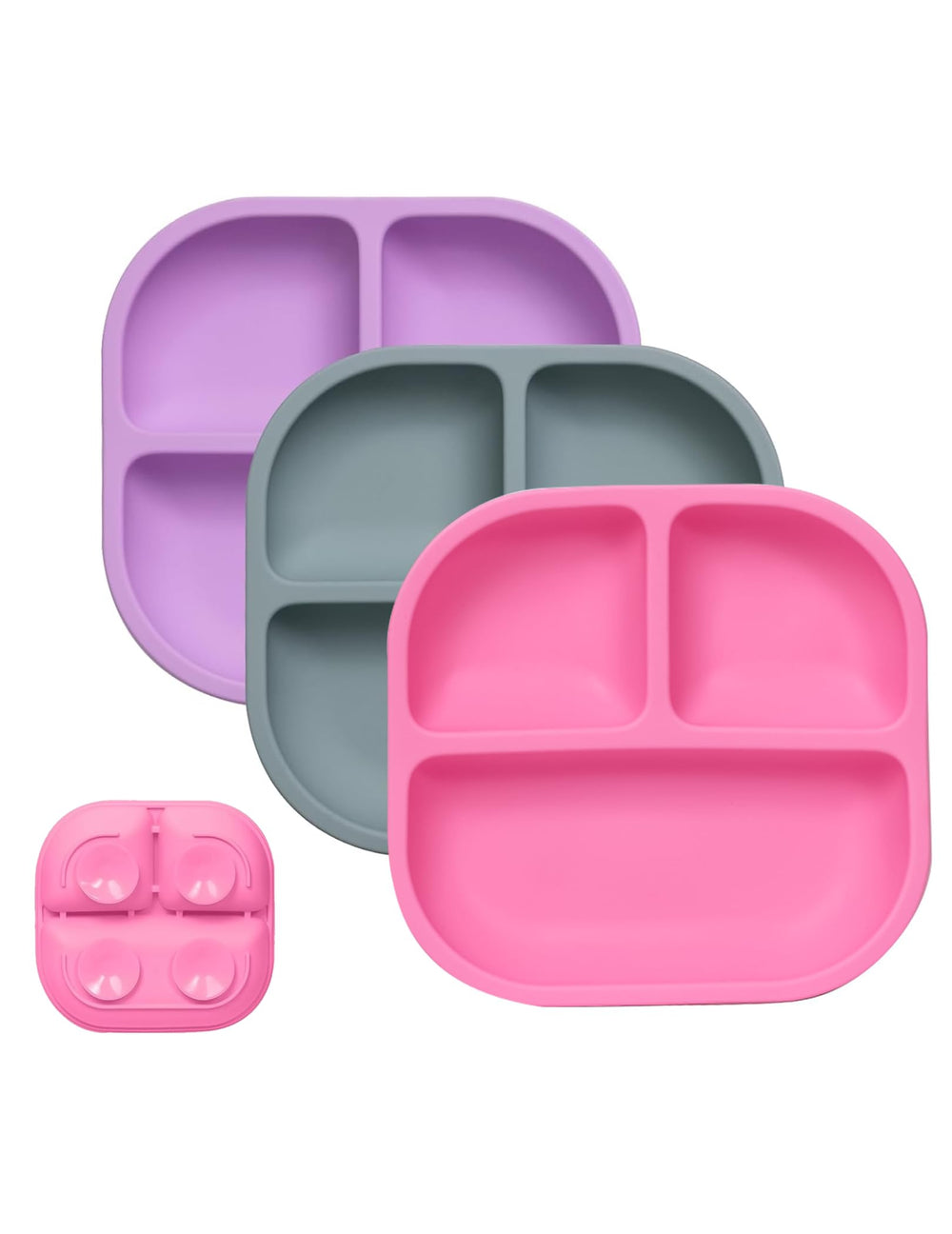 BABELIO suction plates show four-point hold stabilize meals on a table.