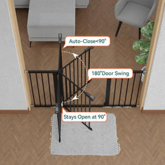 BABELIO walk-through double-lock lever shows easy one-hand access and secure closure