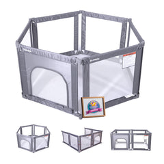 Babelio wall-mounted playard setup in rectangular form for versatile room layout and safe play.