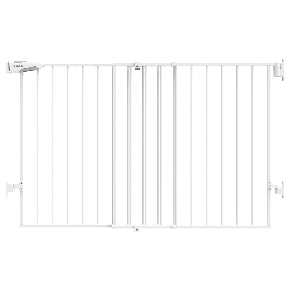BABELIO wide walk-through door gate enables easy access for adults and pets