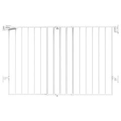 BABELIO wide walk-through door gate enables easy access for adults and pets