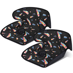 Babenest Meteor-Black car seat protector pattern reduces potty-training anxiety.