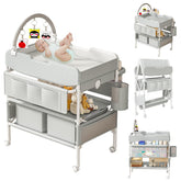 BabeNova changing table top waterproof surface for easy wipe-down diaper changes.