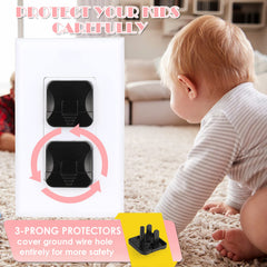Babepai outlet covers installed in a socket, showing protective use.