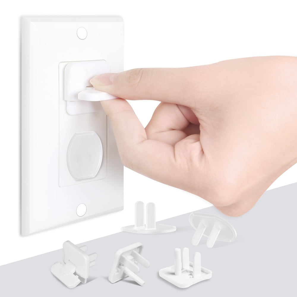 Babepai outlet covers 55-pack white front view for safer sockets.