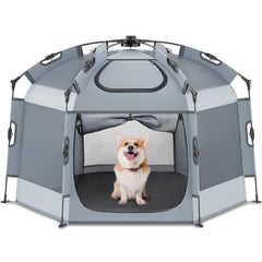 Babepai pop up playpen side view highlights a safe indoor play space